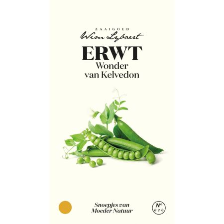 Erwt Wonder Van Kelvedon - Wim Lybaert Zaaigoed - Snoepjes van Moeder Natuur - Ca. 20 gr