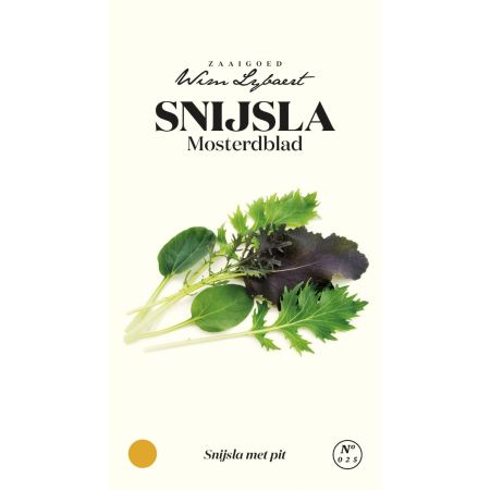 Snijsla Mosterdblad - Wim Lybaert Zaaigoed - Pittig en pikant,mosterdsmaak - Ca. 4 gr