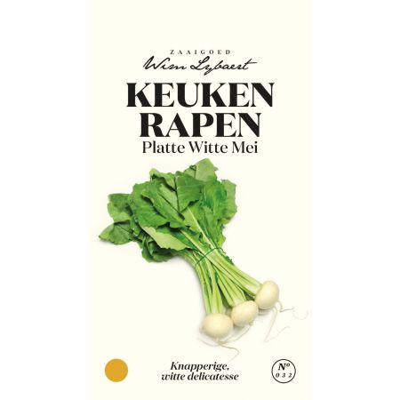 Keukenrapen Platte Witte Mei - Wim Lybaert Zaaigoed - Knapperige, witte delicatesse - Ca. 5 gr
