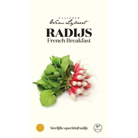 Radijs French Breakfast - Wim Lybaert Zaaigoed - Sierlijke aperitiefradijs - Ca. 8 gr