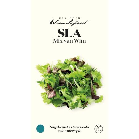 Sla Mix Van Wim - Wim Lybaert Zaaigoed - Snijsla met extra rucola voor meer pit - Ca. 4 gr