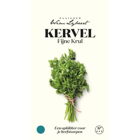 Kervel Fijne Krul - Wim Lybaert Zaaigoed - Een opkikker voor je herfstsoepen - Ca. 8 gr