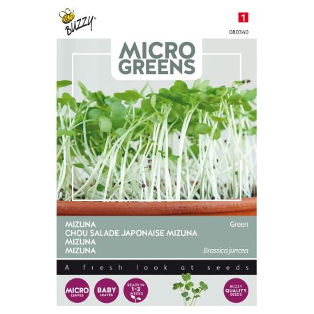 Buzzy Microgreens, Mizuna Green - Ca. 1 gr Green