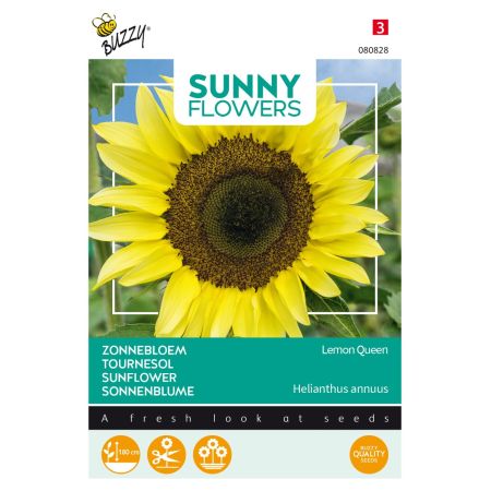 Buzzy Sunny Flowers, Zonnebloem Lemon Queen - Ca. 1 gr