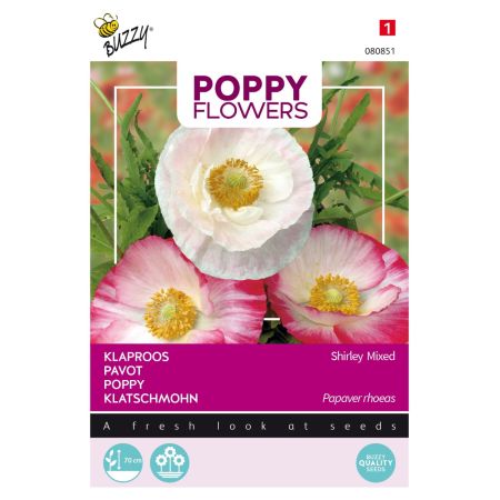 Buzzy Poppy Flowers, Klaproos Gemengd - Ca. 1 gr