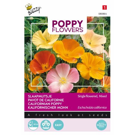 Buzzy Poppy Flowers, Slaapmutsje - Ca. 1 gr