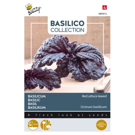 Buzzy Basilicum Rode slabladige - Ca. 1.5 gr
