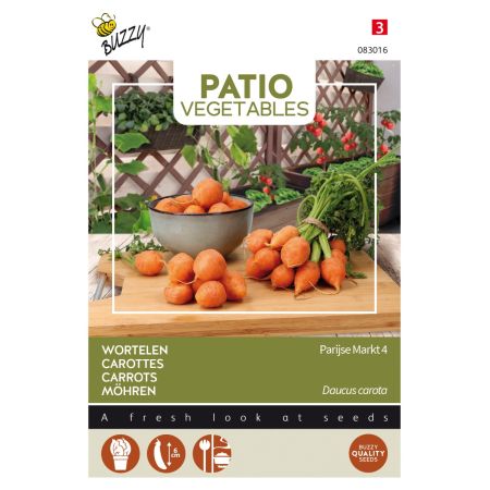 Buzzy Patio Veggies, Wortel Parijse Markt - Ca. 1 gr