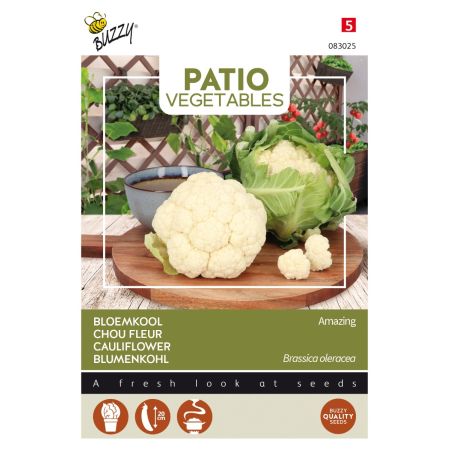 Buzzy Patio Veggies, Bloemkool Amazing - Ca. 20 zaden