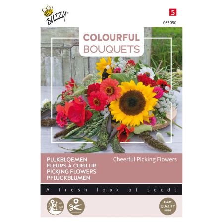 Buzzy Colourful Bouquets, Cheerfull Picking Flowers, Plukbloemen - Ca. 5 gr