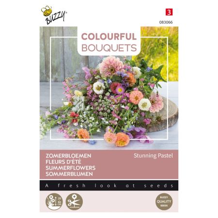 Buzzy Colourful Bouquets, Stunning Pastel gemengd - Ca. 3 gr