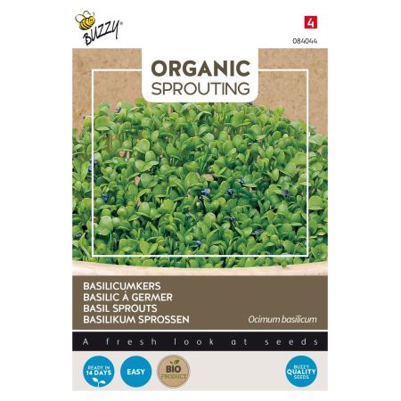 Buzzy Organic Sprouting Basilicumkers (BIO) - Ca. 10 gr