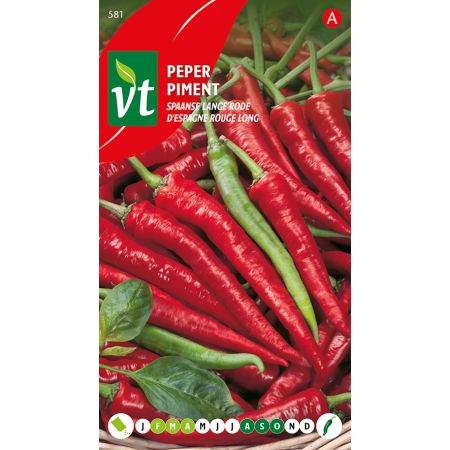 Peper Spaanse Lange Rode - Ca. 1 gr