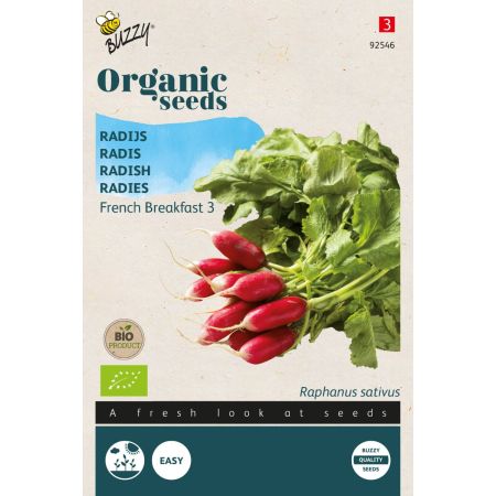 Buzzy Organic Radijs French Breakfast 3 (BIO) - Ca. 2.5 gr