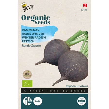 Buzzy Organic Rammenas Ronde Zwarte (BIO) - Ca. 1 gr