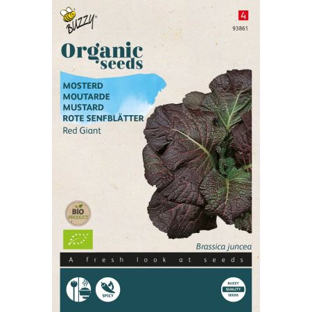 Buzzy Organic Mosterd Red Giant (BIO) - Ca. 1 gr