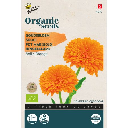 Buzzy Organic Calendula Goudsbloem Ball's Orange - Bio