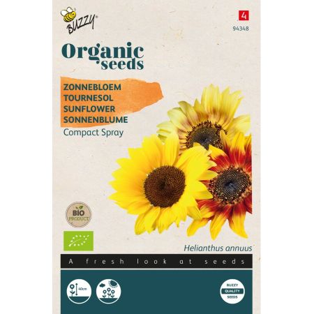 Buzzy Organic Helianthus, Zonnebloem Compact Spray(BIO) - Ca. 1 gr