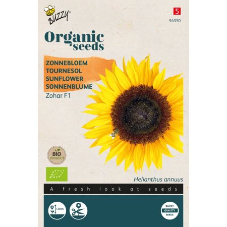 Buzzy Organic Helianthus, Zonnebloem Zohar F1 (BIO) - Ca. 1 gr