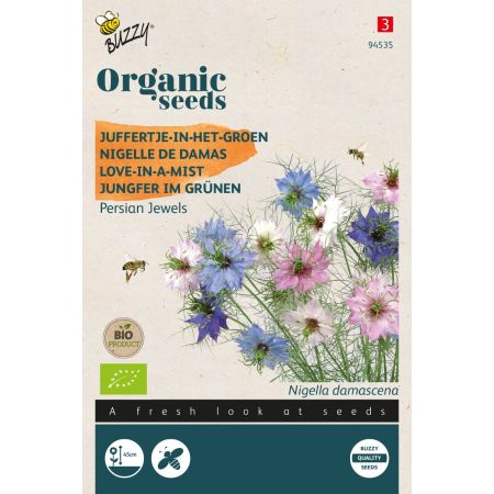 Buzzy Organic Nigella, Juffertje-in-het groen Persian Jewel (BIO) - Ca. 0.25 gr
