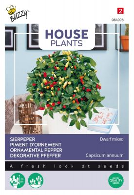 Buzzy House Plants Sierpeper, Dwarf mixed